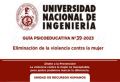 Bienestar Social DIGA-URRHH-UNI - 39° GUIA PSICOEDUCATIVA 2023: Eliminación de la violencia contra la mujer