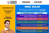 RSDS UNI / Cursos especializados - Cronograma mensual - Inicio a partir del 17 julio