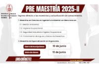 Posgrado FIA: PREMAESTRÍA 2025-II |Cierre de Inscripciones 10 de Junio