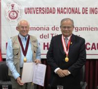 UNI otorgó título de Doctor Honoris Causa a Richard Miksad