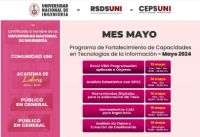 RSDS UNI / Cursos especializados - Cronograma mes de mayo