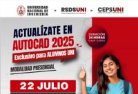 RSDS- UNI / Actualízate en AutoCAD 2025 - Modalidad Presencial | 22 de Julio