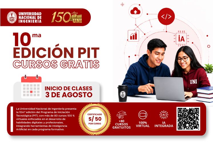 UNI ofrecer&aacute; m&aacute;s de 80 cursos gratuitos de inteligencia artificial, programaci&oacute;n, ciberseguridad y nuevas tecnolog&iacute;as