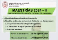 CONVOCATORIA DE ADMISIÓN DE ESTUDIOS DE POSGRADO MAESTRÍA-FIA-20242