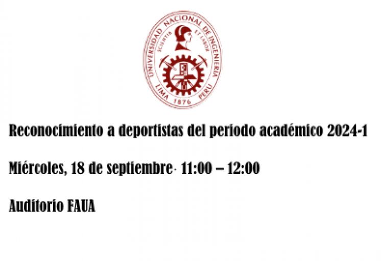 Reconocimiento a deportistas del periodo académico 2024-1 | Miércoles, 18 de septiembre⋅ 11:00 – 12:00