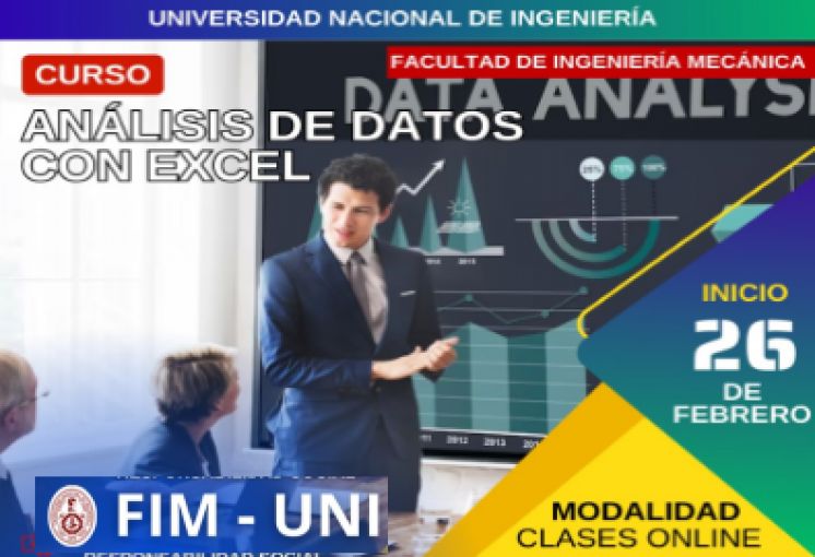 Proyección Social de la FIM organiza Cursos 2024 | ¡ Potencia tu análisis de datos con Excel  ! | 26 de Febrero