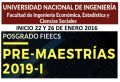 PREMAESTRÍA 2019-1 - POSGRADO FIEECS