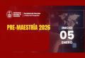 Pre-Maestr&iacute;a 2026 de los programas de la Unidad de Posgrado de la Facultad de Ciencias. | Fecha de inicio 05 de Enero 2026