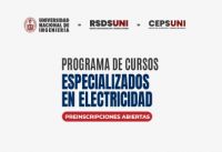 RSDS UNI / Programa de cursos especializados en electricidad | Octubre