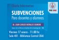 Charla Informativa Subvenciones del VRI este 2020