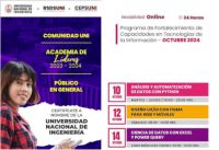 RSDS UNI / Cursos especializados - Cronograma mes de Octubre