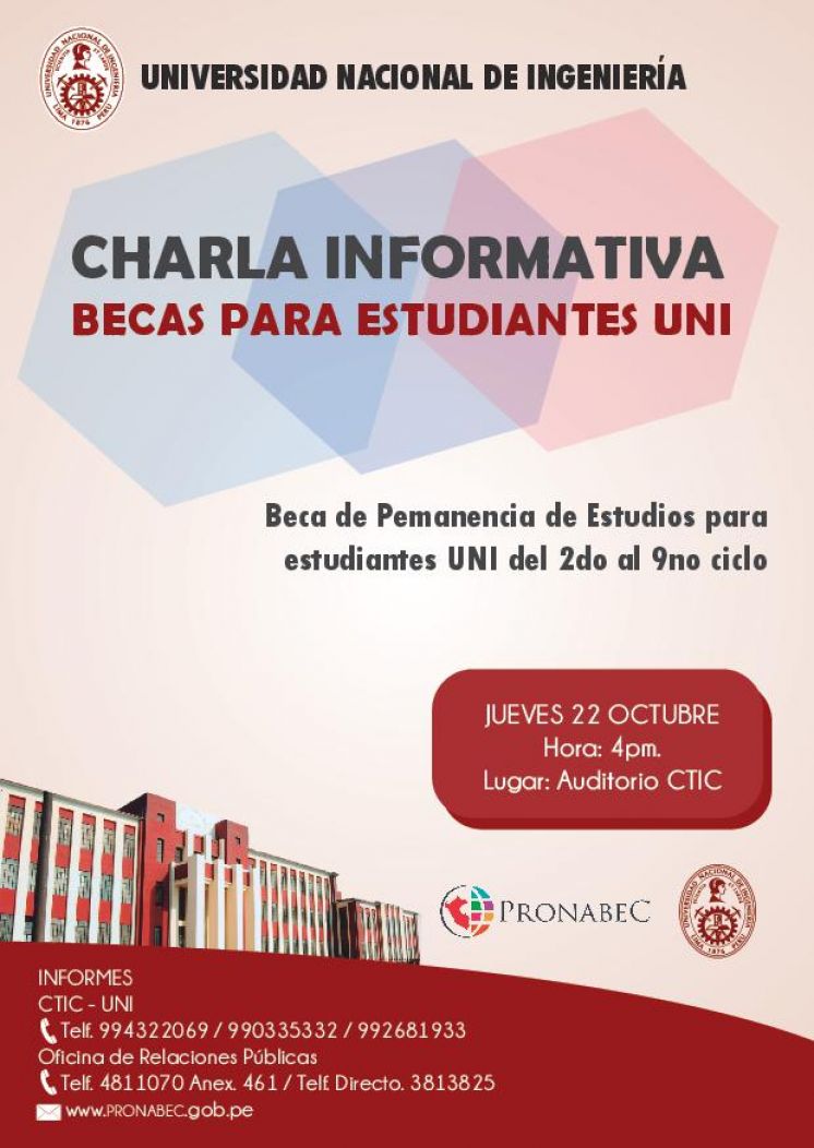 Gaceta: PRONABEC otorga 300 becas para estudiantes UNI