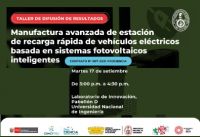 CER-UNI: TALLER DE DIFUSIÓN DE RESULTADOS: MANUFACTURA AVANZADA DE ESTACIÓN DE RECARGA RÁPIDA DE VEHÍCULOS ELÉCTRICOS BASADA EN SISTEMAS FOTOVOLTAICOS INTELIGENTES || FECHA 17 DE SETIEMBRE