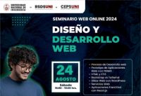 INVITACIÓN Seminario Web 2024: DISEÑO Y DESARROLLO WEB 24 de agosto