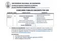 CONVOCATORIA PARA CONCURSO PÚBLICO DOCENTE FII-UNI | ENTREGA DE DOCUMENTOS HASTA EL 12 DE SEPTIEMBRE