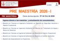 La Unidad de Posgrado de la FIA de la  UNI, ha programado la convocatoria de la Pre Maestr&iacute;a  2026-I | Inscripci&oacute;n hasta el 07 de Enero del 2026