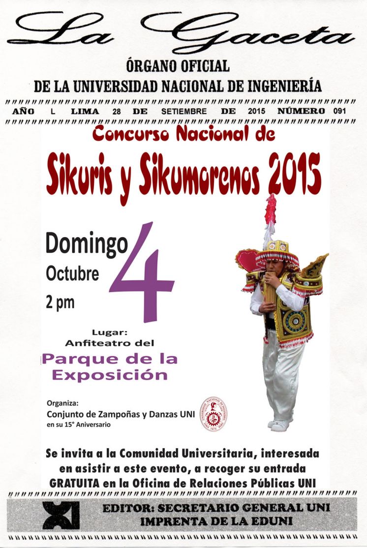 Concurso Nacional de Sikuris y Sikumorenos 2015