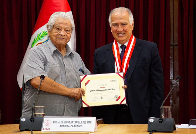 Cusqueño y universal: artista Alberto Quintanilla recibe reconocimiento de la UNI