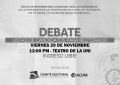 Debate de candidatos para el Rectorado.