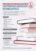 DIPLOMA DE ESPECIALIZACIÓN: GESTIÓN DE SERVICIOS EN BIBLIOTECA