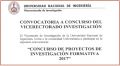 CONVOCATORIA A CONCURSO DEL VICERECTORADO DE INVESTIGACIÓN