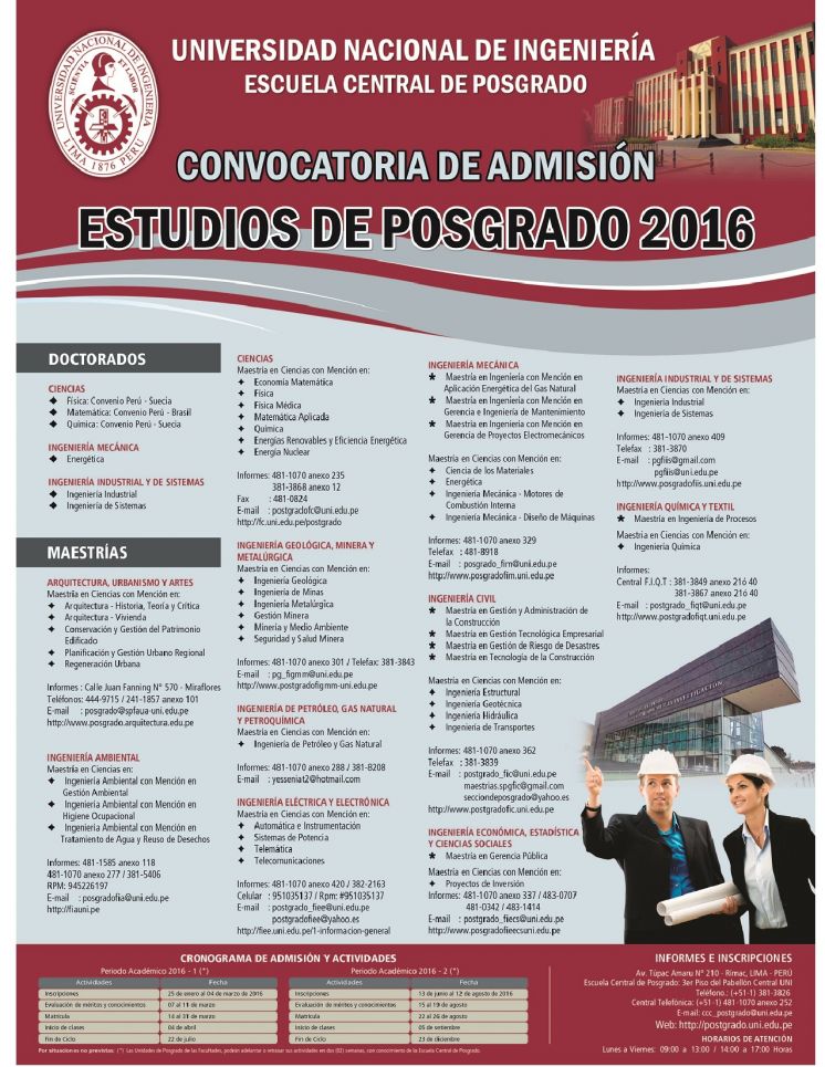 Estudios de Posgrado 2016