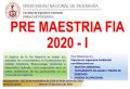 PRE MAESTRÍA 2020-I de la FIA