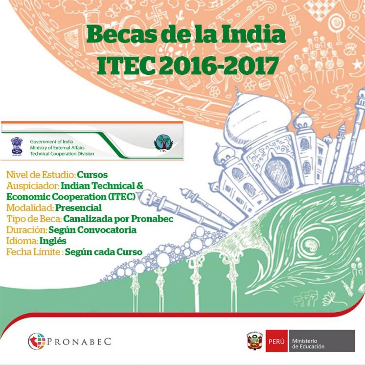 Becas de la India ITEC 2016 - 2017