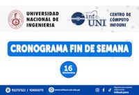 CURSOS INFOUNI- FIM | CRONOGRAMA 16 DE NOVIEMBRE