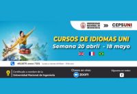 (CEPS - UNI) / Cursos de idiomas UNI - semana 20 abril - 18 mayo