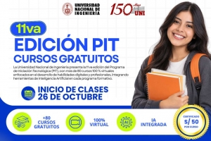 UNI anuncia más de 80 cursos gratuitos...